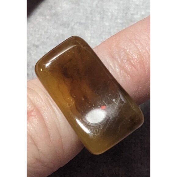 Brown Mottled Abstract Chunky Fashion Ring Size 5 3/4 - Picture 6 of 14